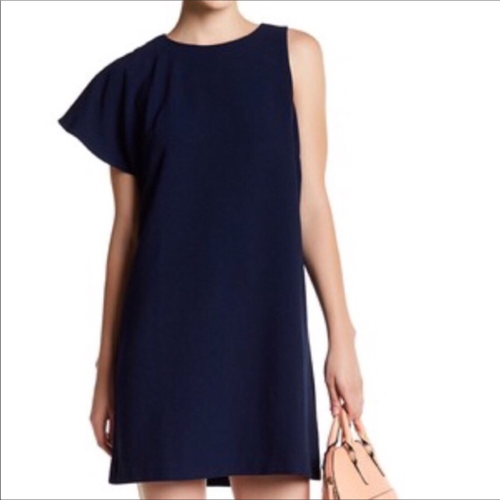Chelsea28 Flutter Sleeve Midnight Blue Mini Dress Size Small